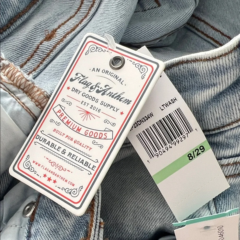 Flag & Anthem Blue Straight Leg Jeans Classic Style - Picture 11 of 12
